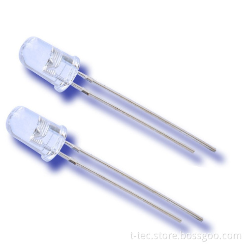 Special Wavelength LED Manufacturer - 5mm UVA LEDs (320nm-390nm) Through Hole for Sensors